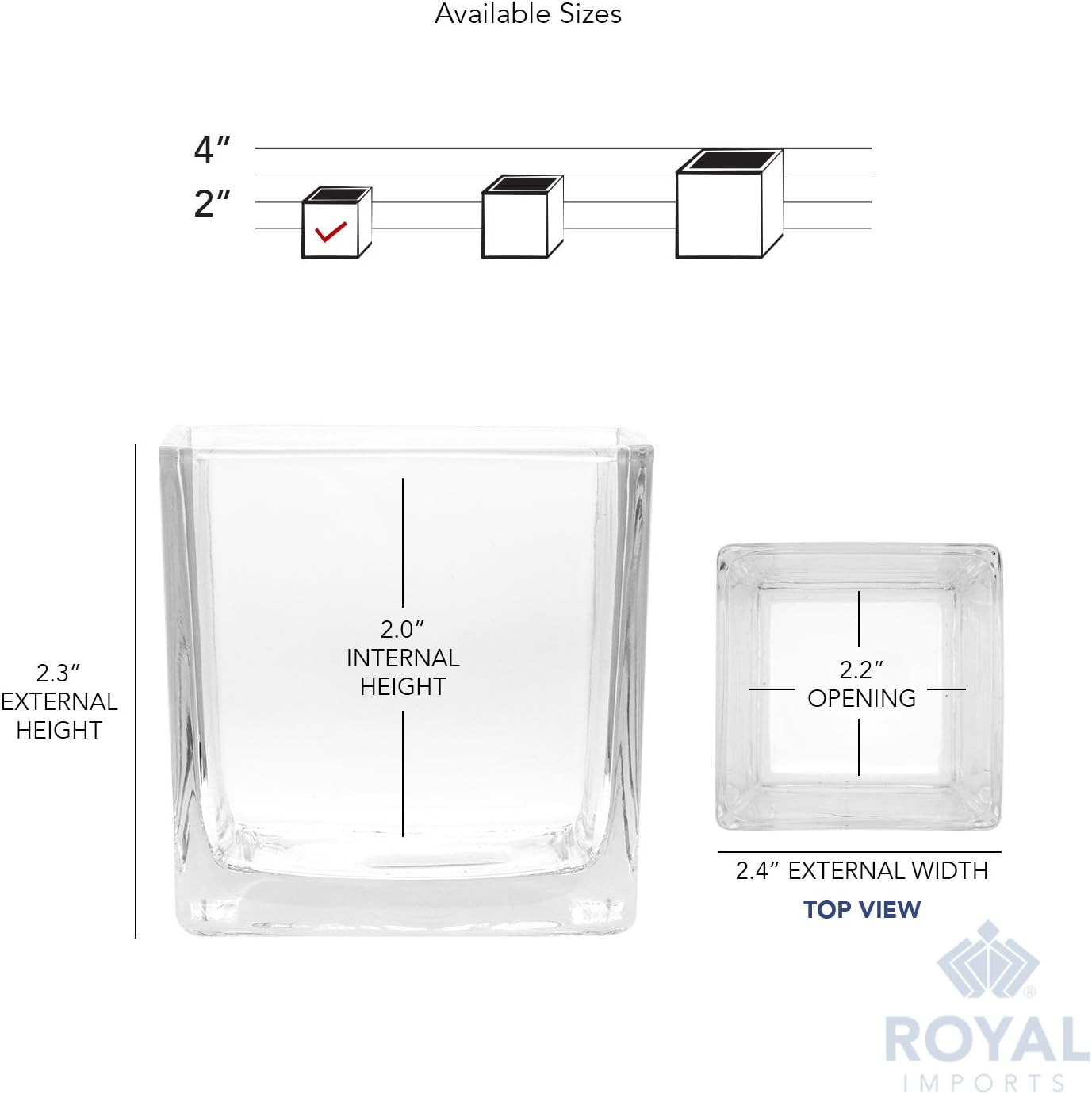 Flower Glass Vase Decorative Centerpiece for Home or Wedding - Clear Cube Shape, 2.5"x2.5"x2.5", Set of 12 β image 6
