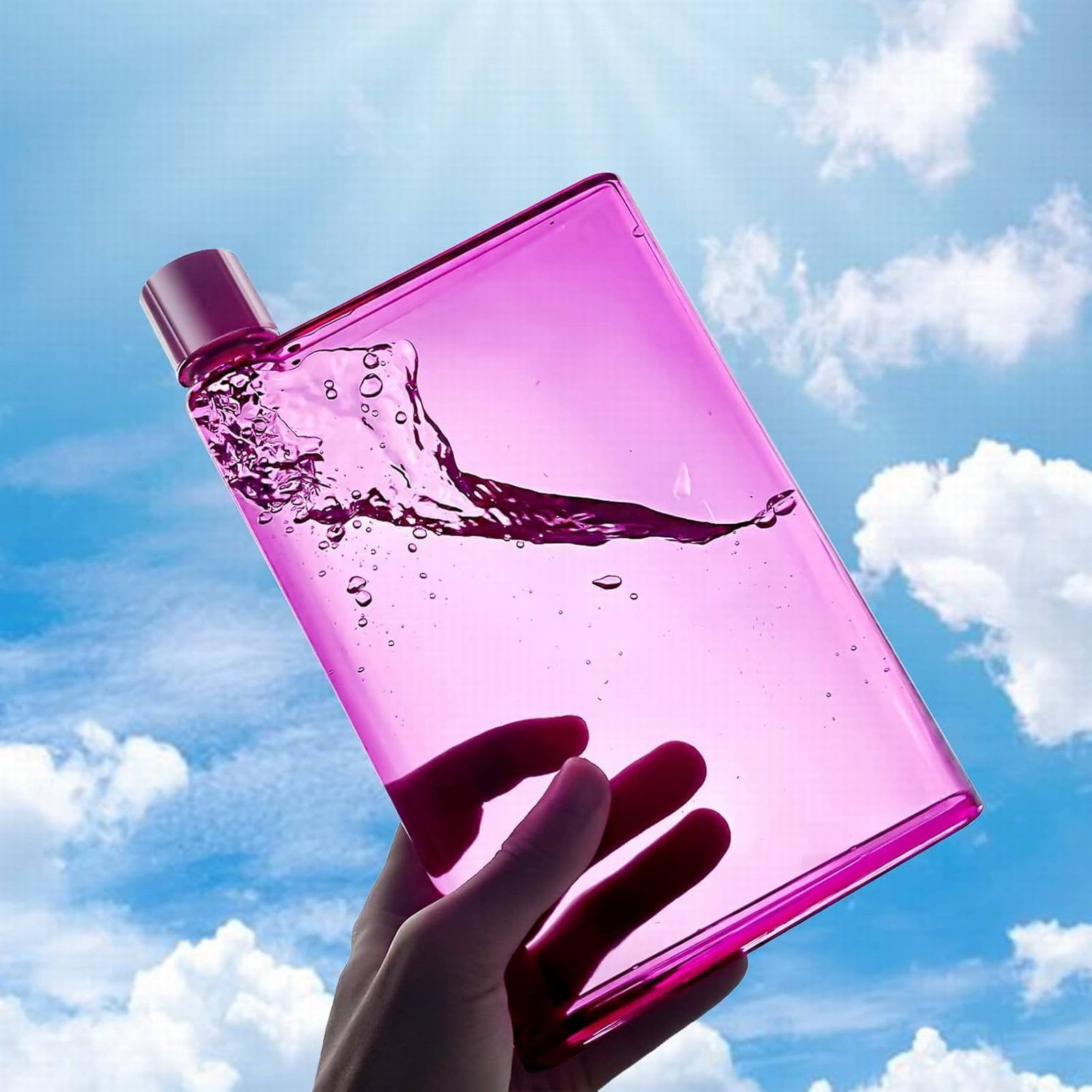 Flat Water Bottle Slim Water Bottle for Purse Leak Proof Slim Handbag Pocket Drinking Bottle for Outdoor Sports Fitness, Transparent, 750 ml โ image 2