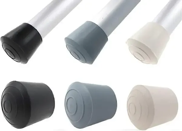16 Pack Rubber Furniture Leg Caps, Non-Slip Floor Protectors for Chairs, Tables and Tubular Legs, Black, 16 mm — image 2