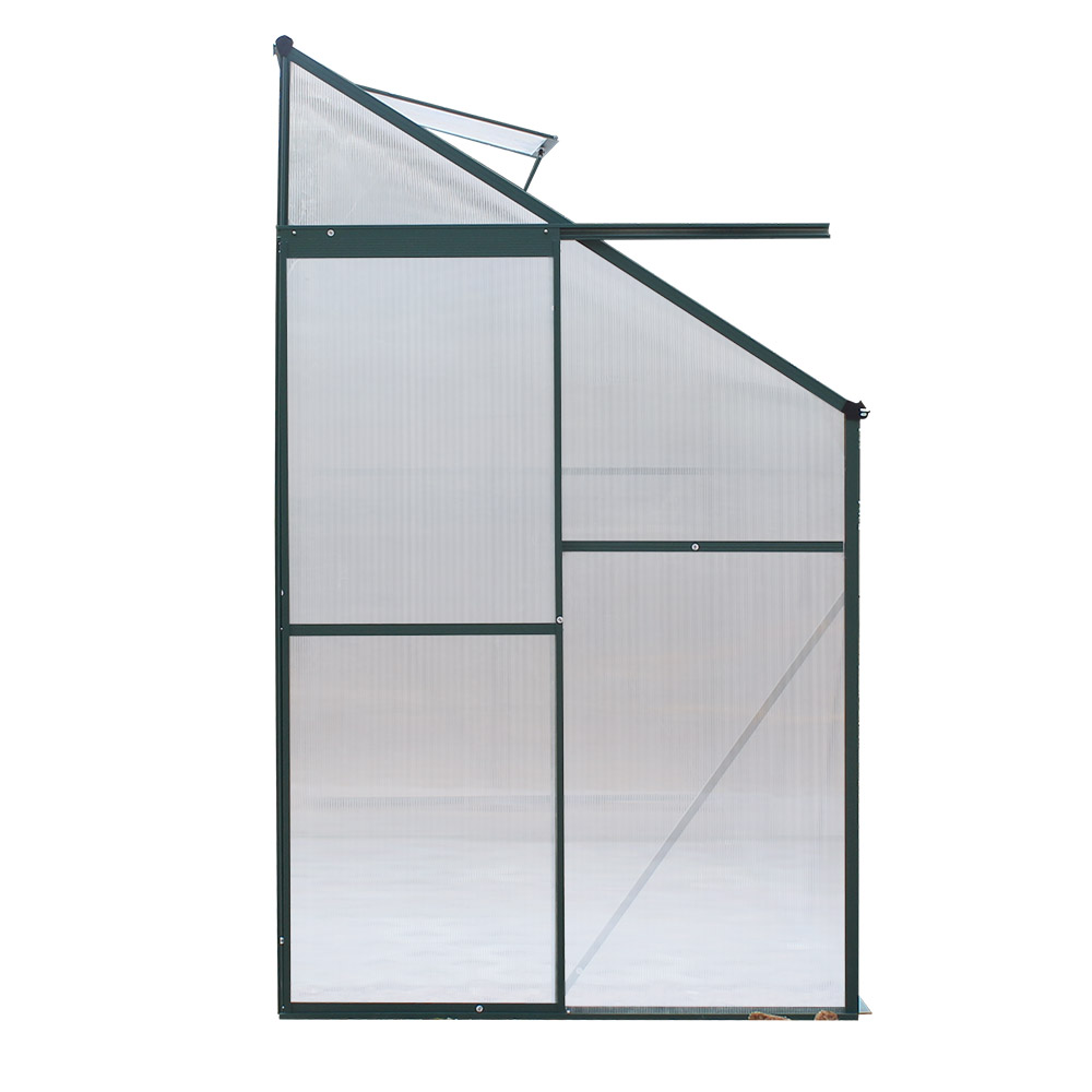 Green Fingers Greenhouse 2.52x1.27x2.13M Lean-to Aluminium Polycarbonate Green House Garden Shed โ image 3