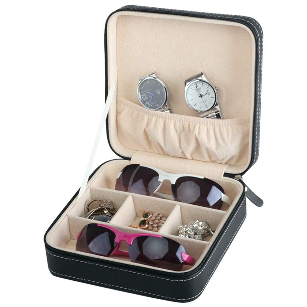 Eyeglass Sunglasses Organiser 3-Slot Travel Glasses Organizer Collector -Portable Sunglass Organizer Collector Glasses — image 2