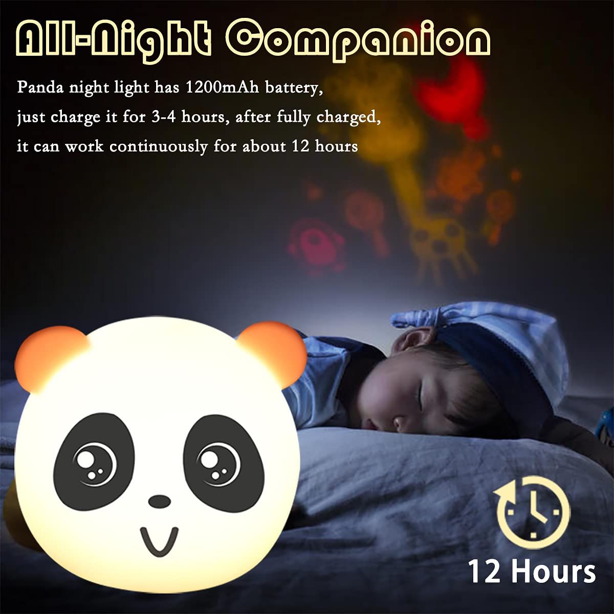 Children's Cute Animal Night Light, 7-Color Color Changing LED Night Light, Silicone Bear Baby Night Light — image 4