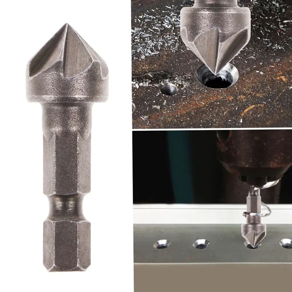 Six blade chamfering tool, hexagonal handle chamfering knife, woodworking specific hole opener, quick guide chamfering knife — image 3