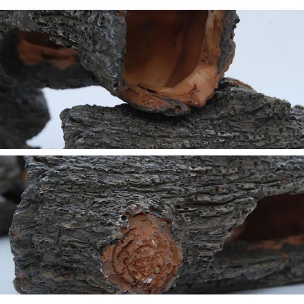 Resin Aquarium Ornament Hollow Trunk Fish Tank Tree Log Wood Landscape Fish Tank Decoration — image 5