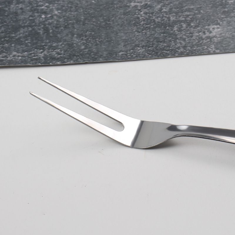 2 pcs Serving Fork, Two Tines Meat Fork, Stainless Steel Kitchen Tool with Mirror Polish, Dishwasher Safe, 9.44 Inch, Silver — image 4