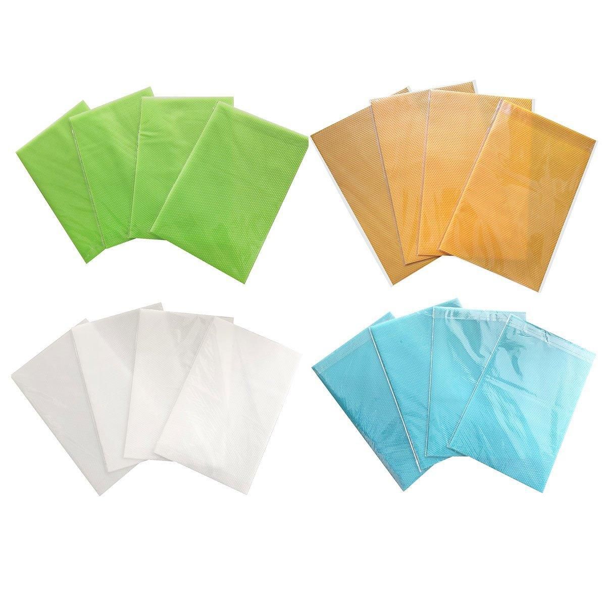 4PCS Cuttable Kitchen Anti-slip Mat Anti-fouling Refrigerator Drawer Liner Mat - Orange — image 3