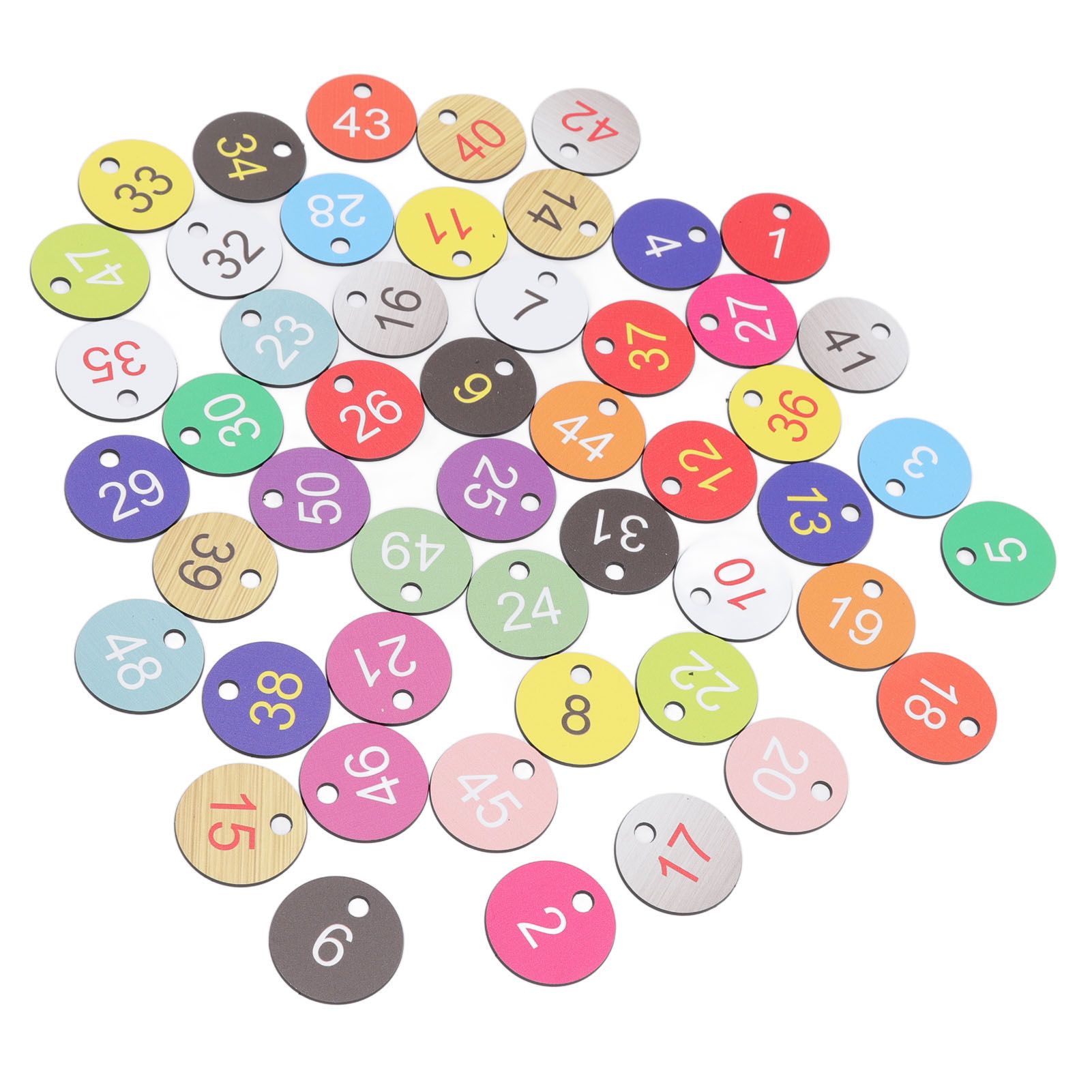 50Pcs Round Plastic Number Tags Plastic Number Labels for Beekeeping Livestock Farming 1-50 — image 4