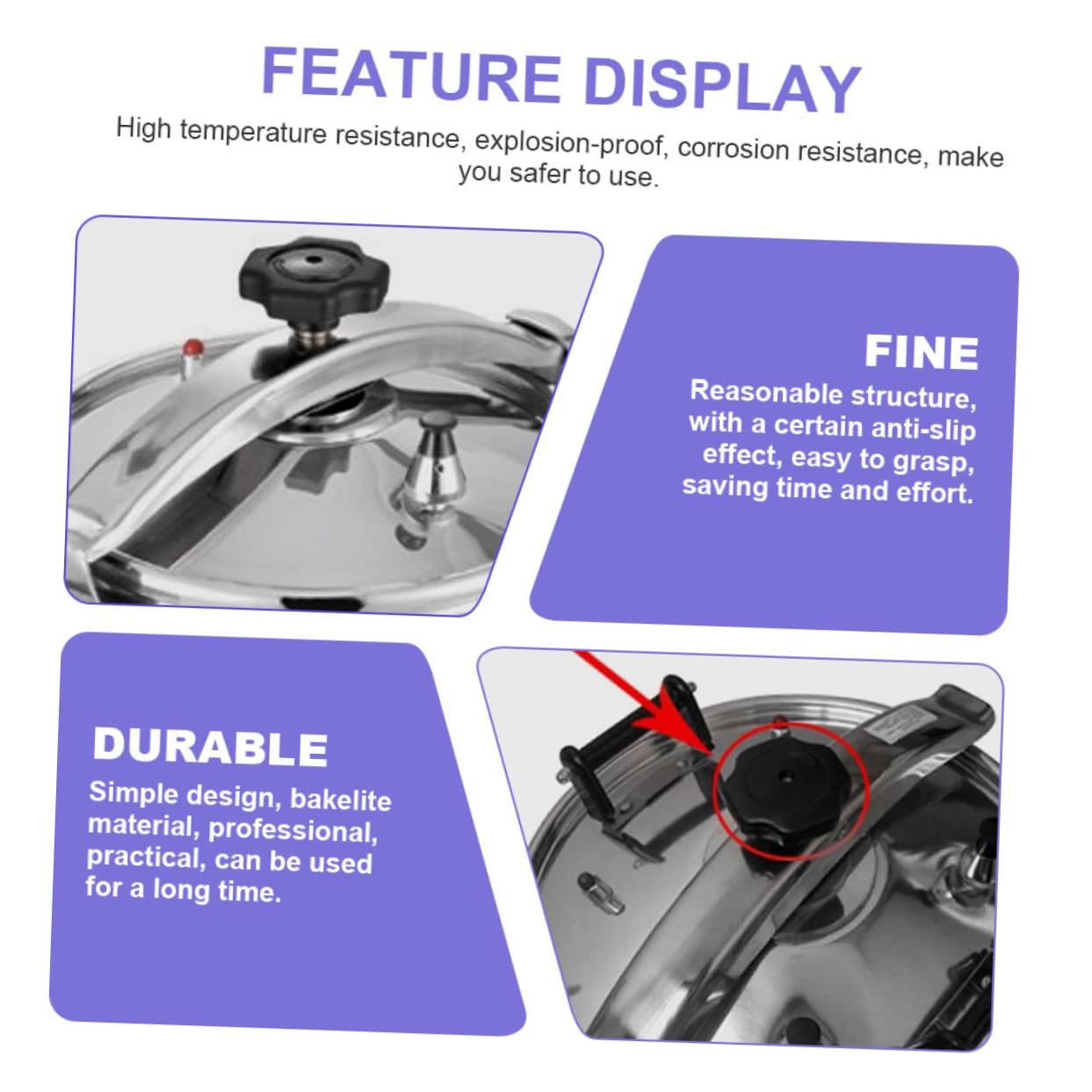2pcs Pressure Cooker Knob Pressure Cooker Safety Valve Propane Oven Pot Cover Handle Stoves Float Steam Release Handle Stove Knobs โ image 2