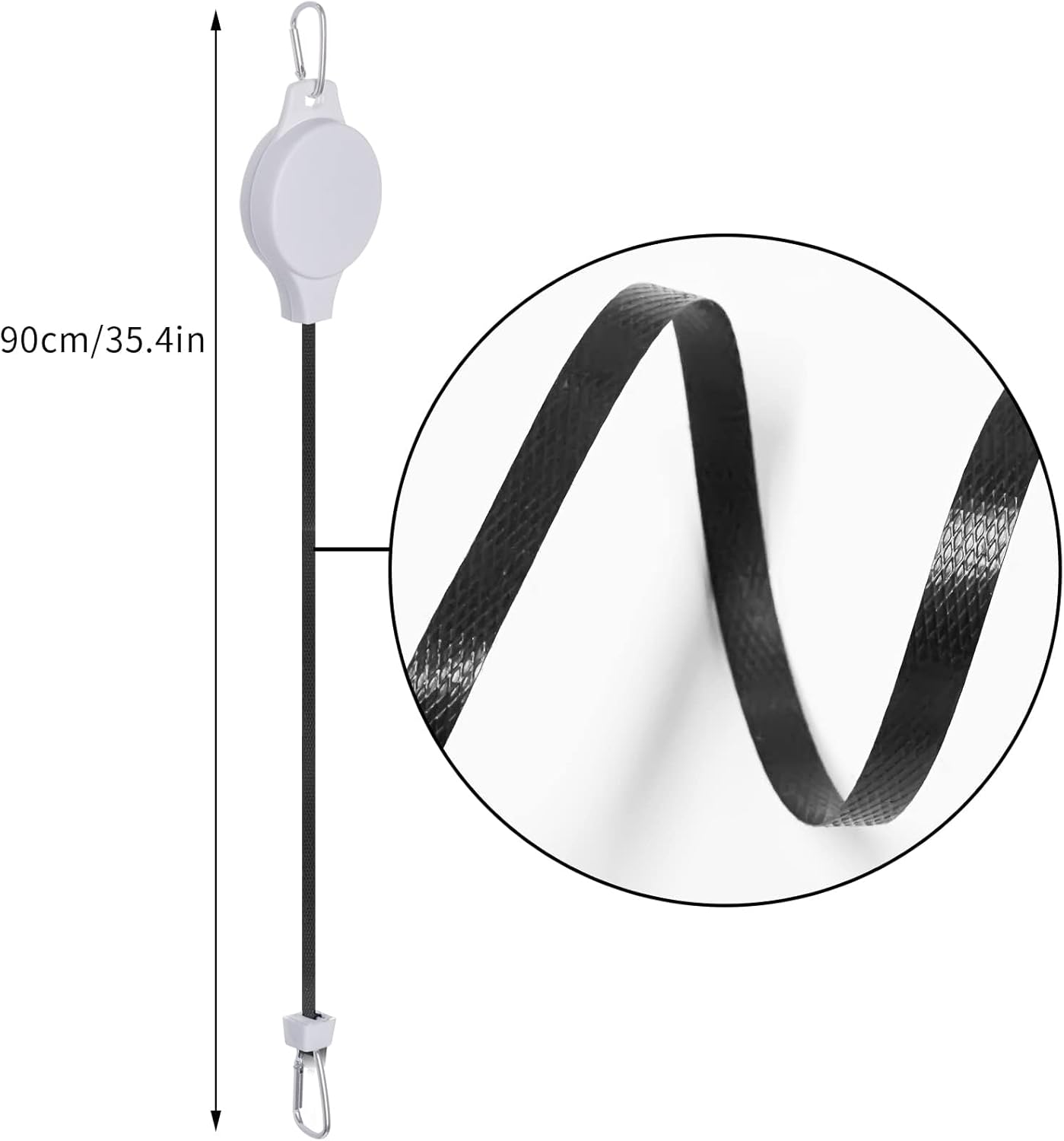2 Pack Plant Pulley Retractable Hanger Adjustable Height Wheel for Hanging Plants Heavy Duty Indoor Outdoor Plant Hanger for Garden (2) — image 2