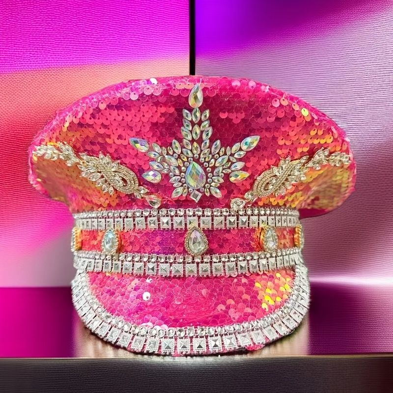 shiny rhinestone captain hat โ image 6