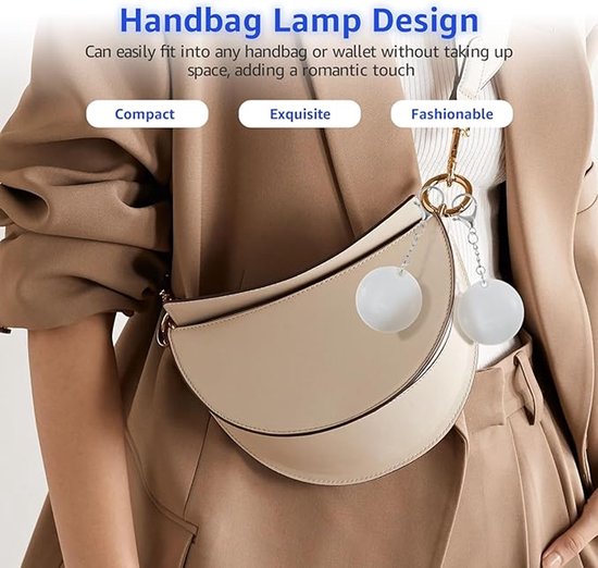 Night Light - With Automatic Sensor Function - Keychain - Gift for Girls and Women - Accessory for Women's Handbag(2 Lights) — image 6
