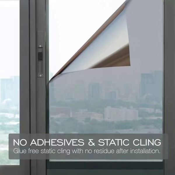 One-way mirror film Window film Sun protection Glass sticker - Special offer - Black Silver 40x300 cm Black-silver 40x300 cm — image 4
