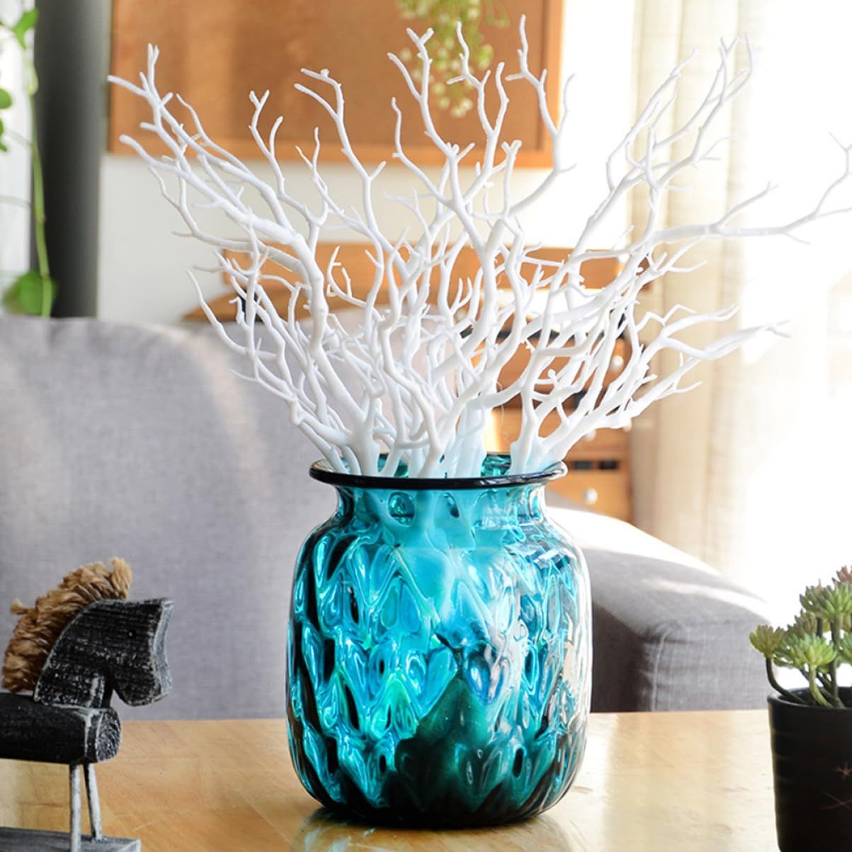 6 Pcs Home Decor Flower Vase Artificial Tree Branches White Vases for Flowers Antler Dried Tree Fake Branches for Decoration Vase — image 3