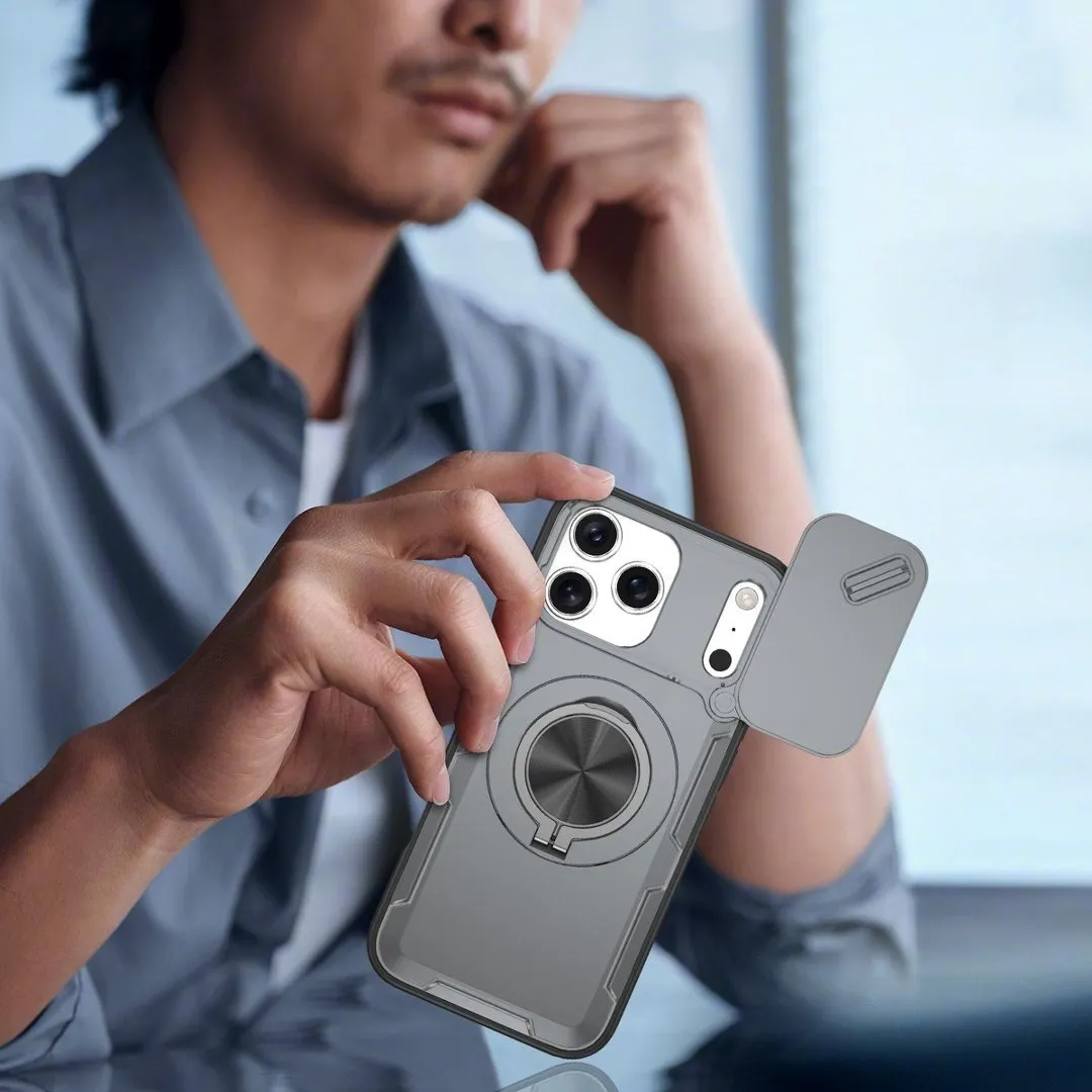 2-in-1 Magnetic Sliding Lens Case, Grey for iPhone 17 Pro โ image 4