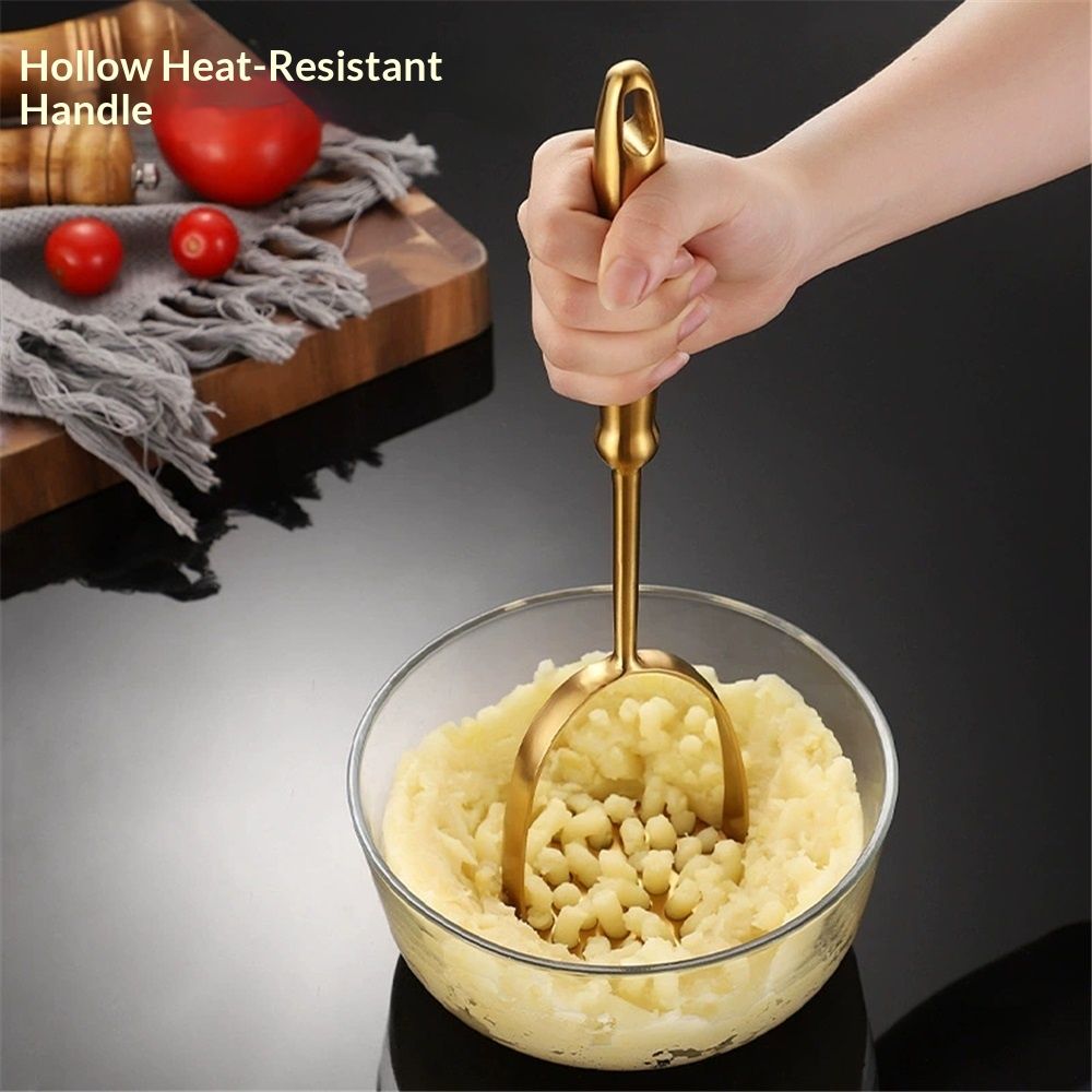 Potato Masher, Dual Arc for Easy, Labor-Saving Mashing, Stainless Steel, Sturdy and Durable One-Piece Potato Press, Dishwasher Safe, for Potatoes and — image 2