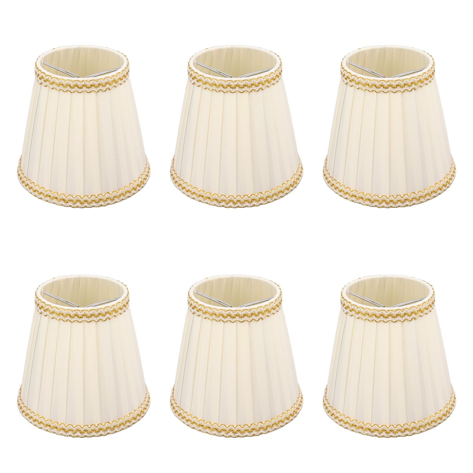 6Pcs Small Lamp Shade Clip On Drum Lampshade Cloth for Chandelier Candle Bulbs Lighting Accessories โ image 5