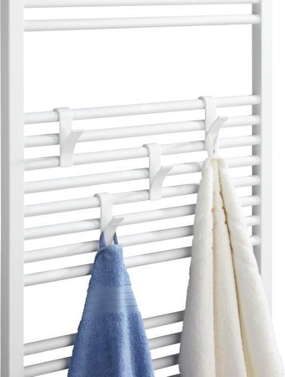 2x Towel Hook | Radiator Hook | Clothes Hook for Radiator | Towel Holder for Heated Seatbelt | White — image 4