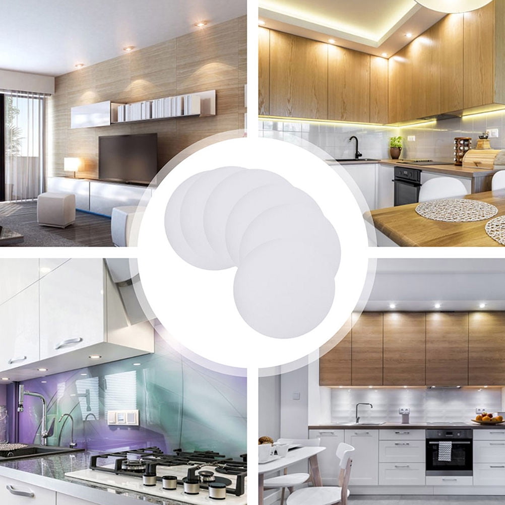 6-Pack White Plastic Ceiling Light Covers Anti-Dazzle Simple Elegant Design for Home and Office — image 6