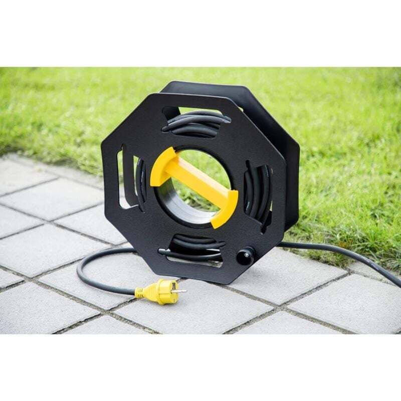 Caravan Cable Reel, Manual, Empty, For Camping And Household, Up To 25 M Of Cable, Plastic, Black And Yellow โ image 2
