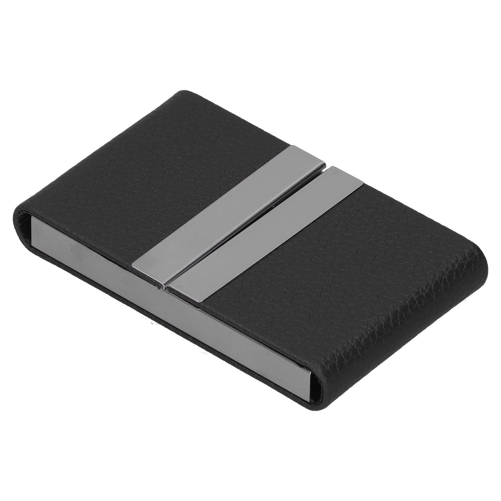 Large Capacity Business Card Holder Pocket Name Card Box Case for Men Double OpenBlack 400# — image 5