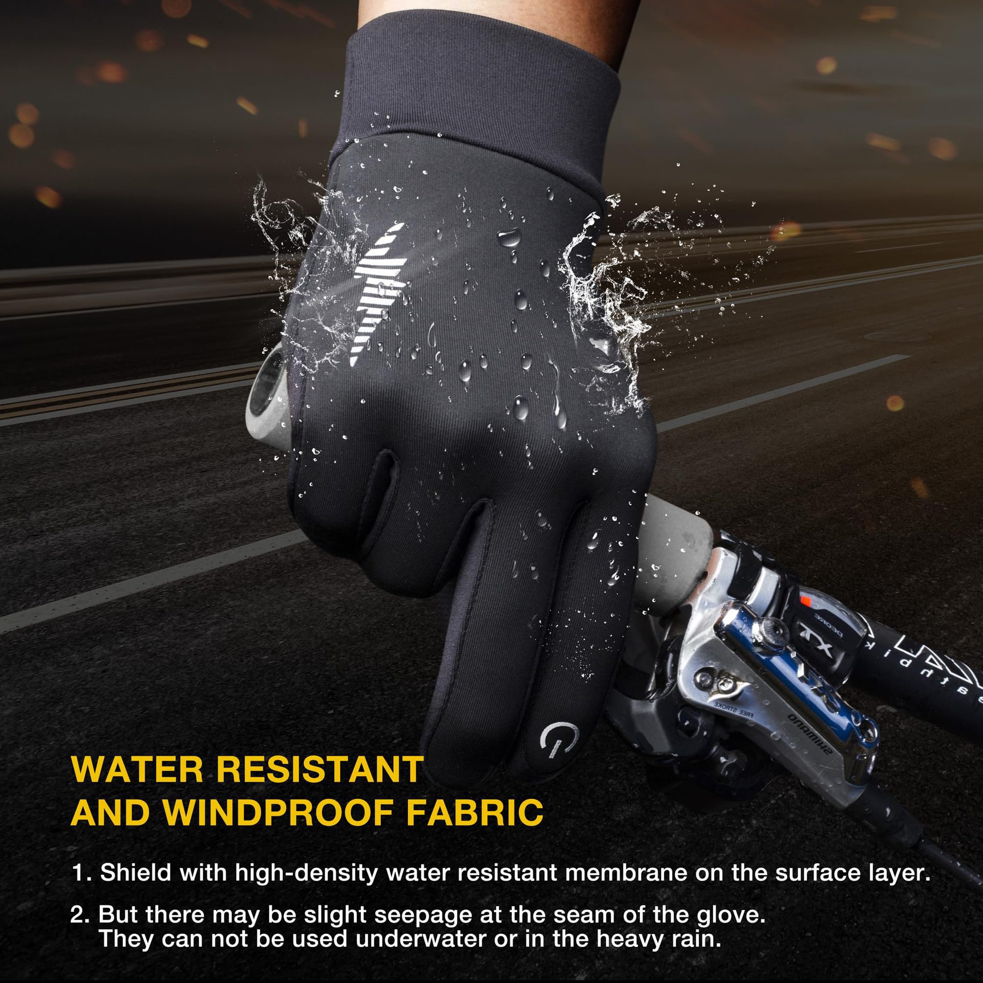 Grey Windproof Thermal Sports Gloves with Touchscreen Fingertips & Anti-Slip Palm Grip for Running & Cycling (SD-01 Wrist-Tighten / L Size) โ image 6
