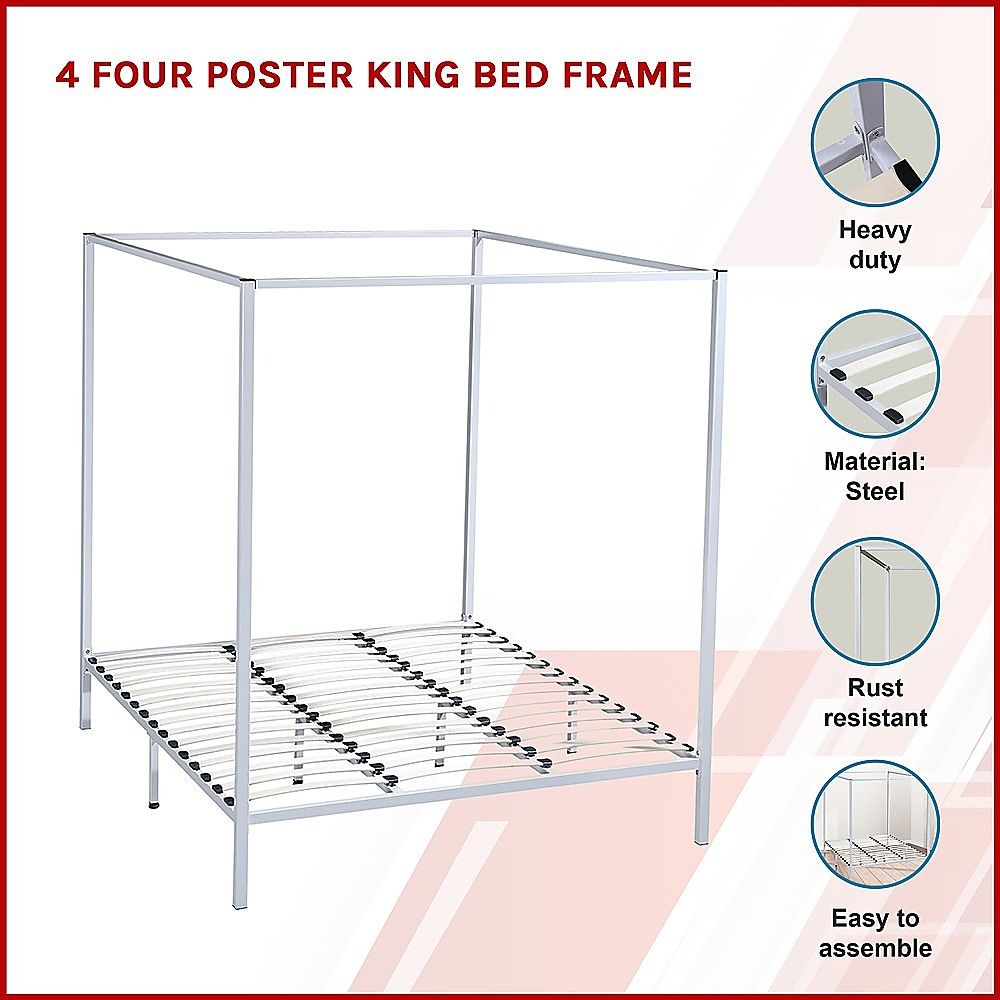 4 Four Poster King Bed Frame — image 4