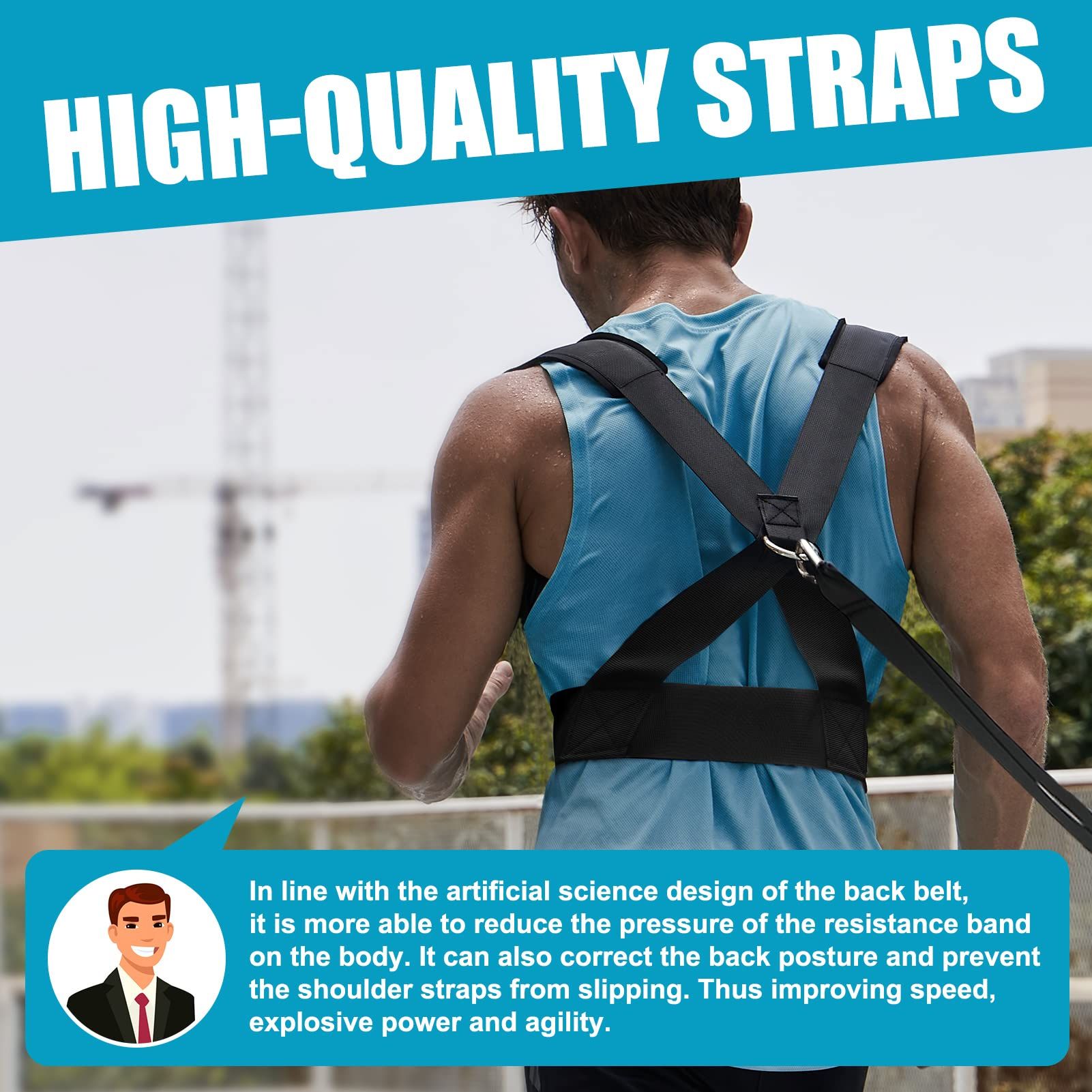 Sled Harness Workout Resistance and Assistance Trainer Physical Training Resistance Rope Kit Improving Speed, Stamina โ image 5