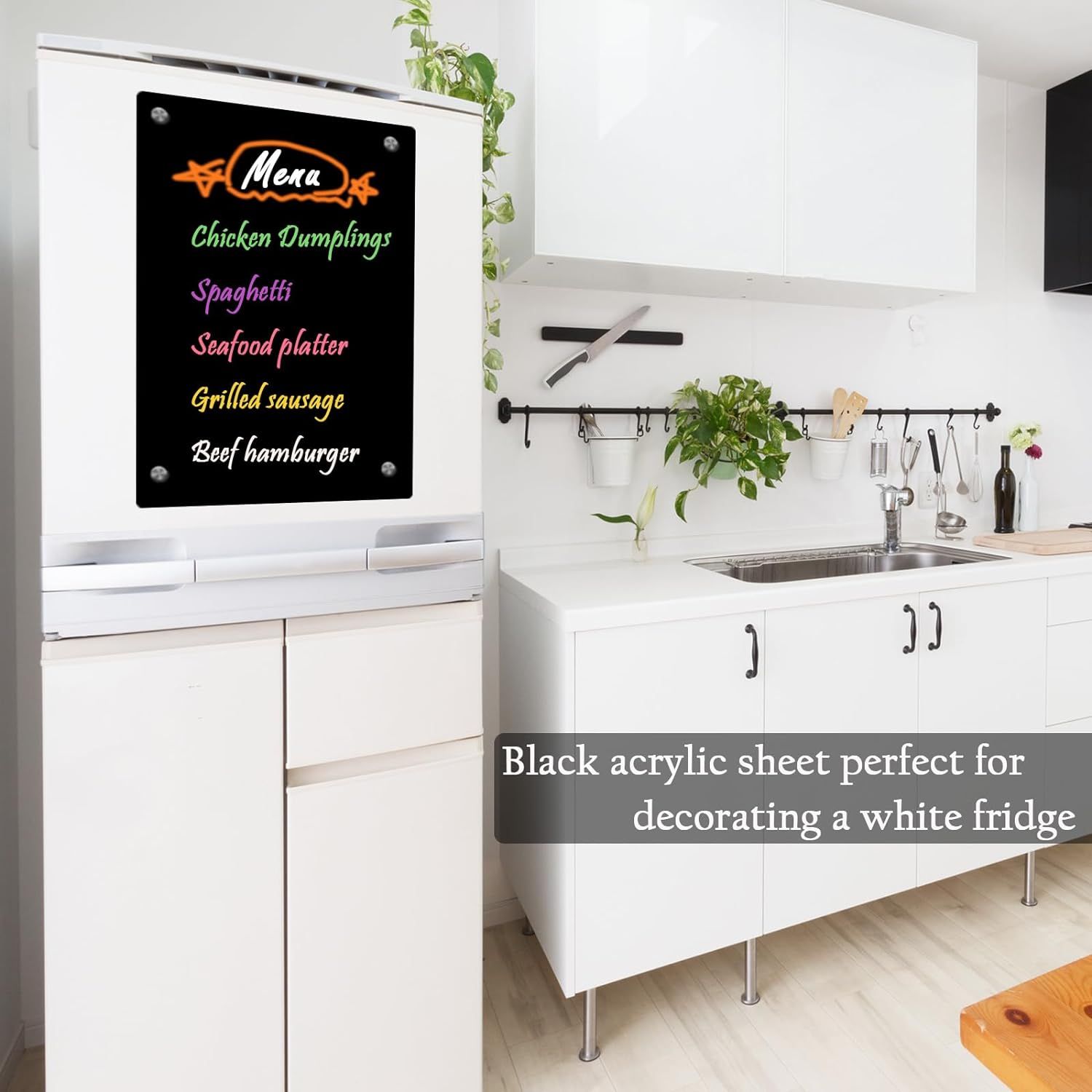 8"x12" Acrylic Magnetic Dry Erase Board for Fridge, Magnet Calendar for Refrigerator,Includes 6 Dry Erase Markers(Clear Blank) โ image 3