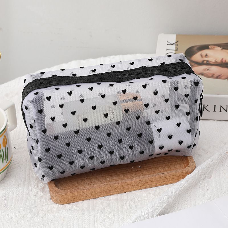 Portable Makeup Bag Large Capacity Travel Cosmetic White Octagonal Medium