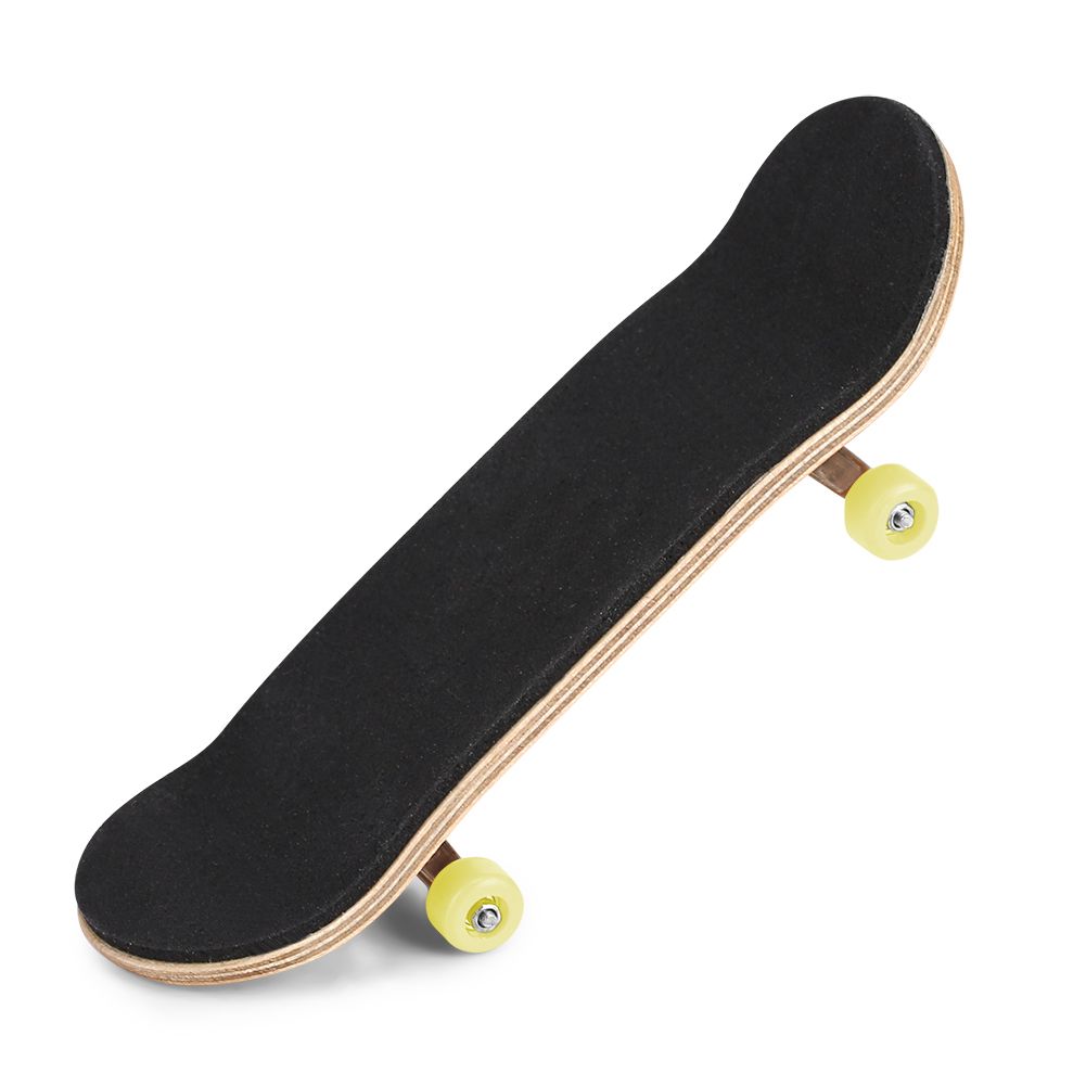 1Pc Maple Wooden Alloy Fingerboard Finger Skateboards With Box Reduce Pressure Gifts Yellow โ image 5
