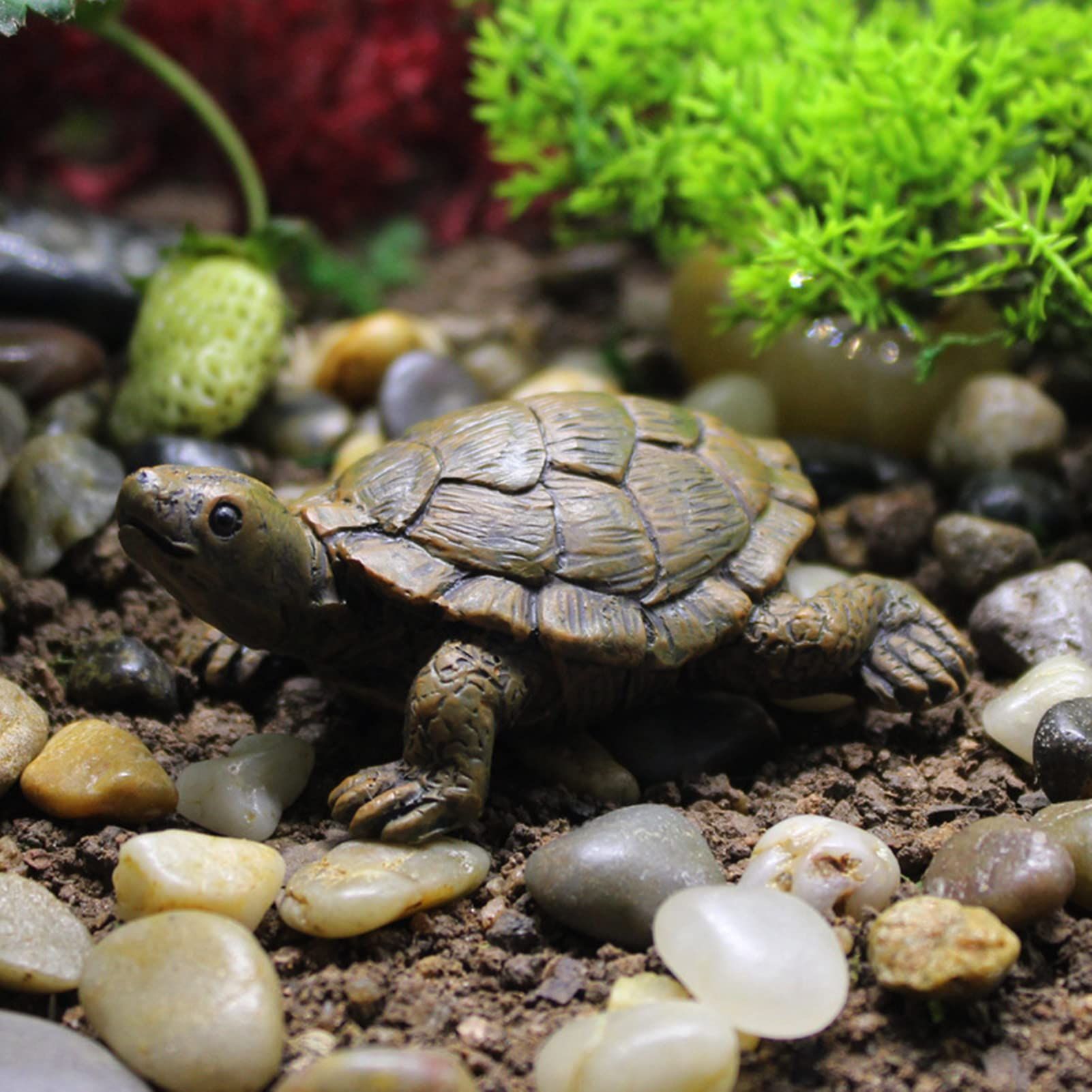 Turtle Simulation Turtle Resin Turtle Micro Landscape Turtle Decoration, Garden Decoration Grass Decoration Fish Tank Landscaping โ image 3