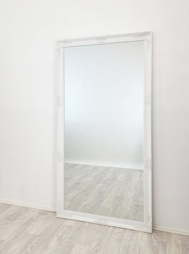 French Provincial Ornate Mirror - WHITE - X Large 100cm x 190cm — image 3