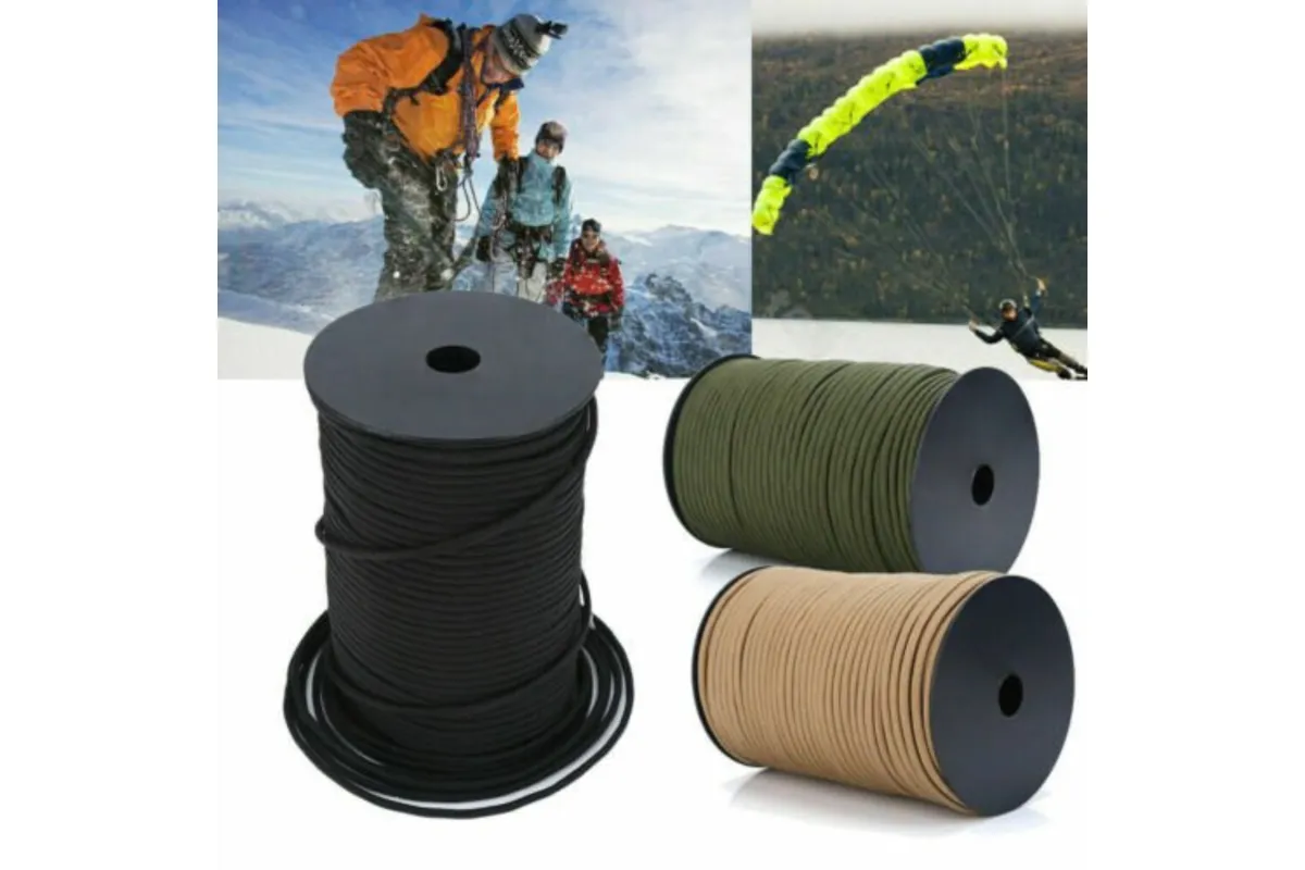 550 Paracord Parachute Cord Lanyard Mil Spec Type III 9 Strand Core Rope - 100m Forest Camouflage โ image 6