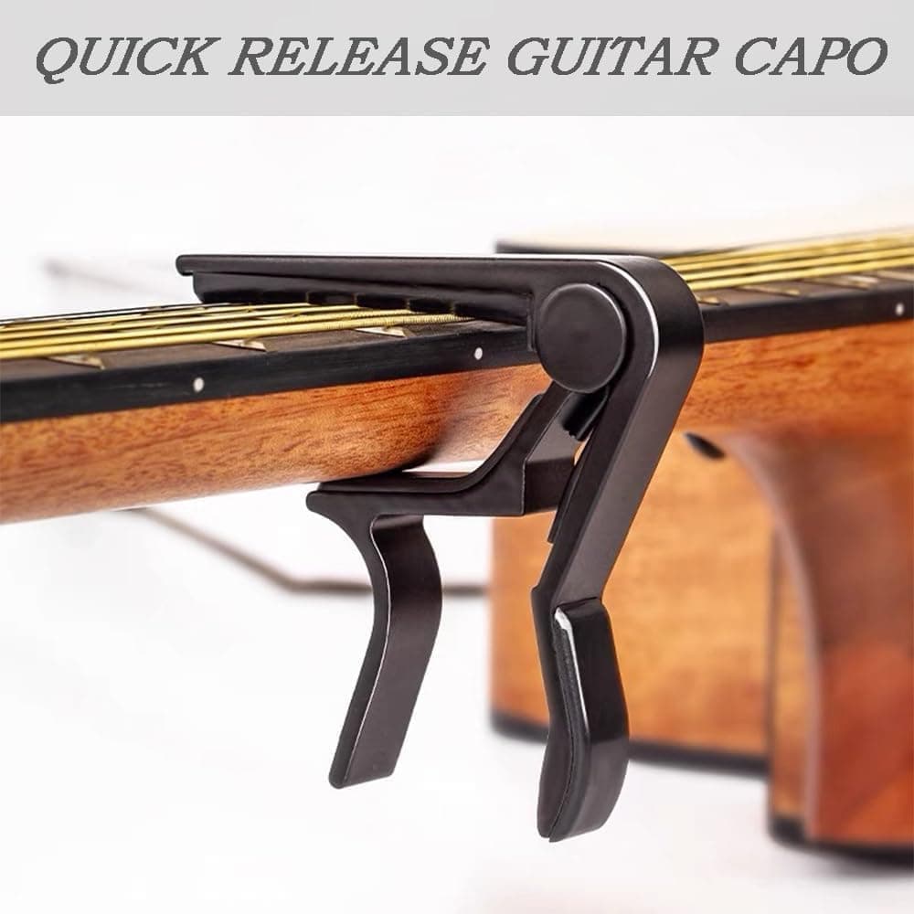 Guitar Capo Clamp, Compatible with Acoustic and Electric Guitars — image 4