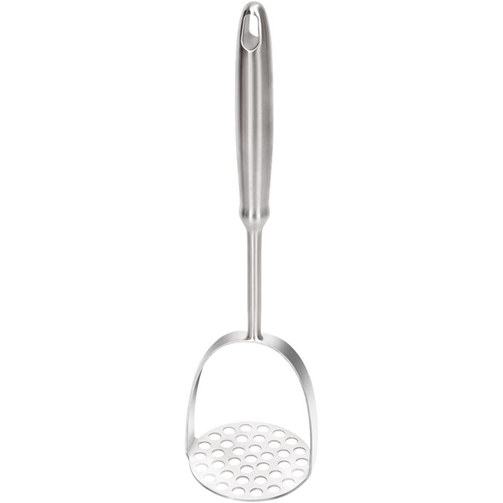 Potato Masher, Dual Arc for Easy, Labor-Saving Mashing, 304 Stainless Steel, Sturdy and Durable One-Piece Potato Press, Dishwasher Safe, for Potatoes and More