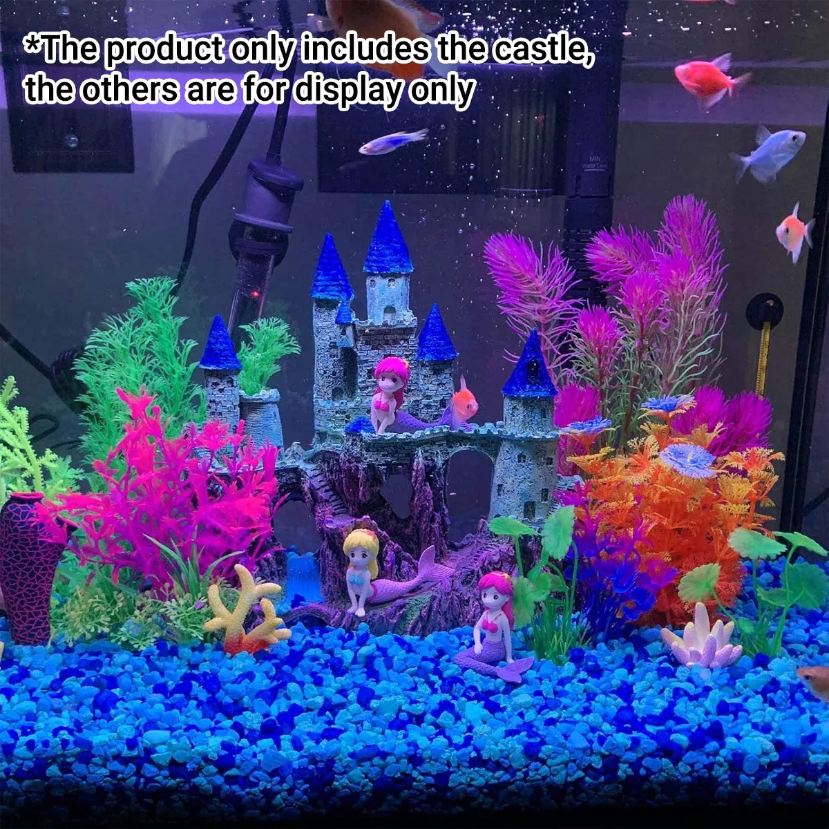 Aquarium Castle Ornament Fish Tank Decoration Medieval Style Resin Decor Home - B — image 5