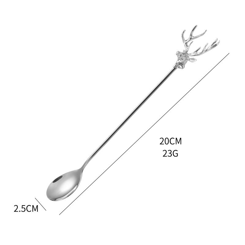 Stainless Steel Milu Deer Coffee Cake Spoon Fork Dessert Spoons Ice Cream Dessert Teaspoon Kitchen Gadgets Tableware โ image 3