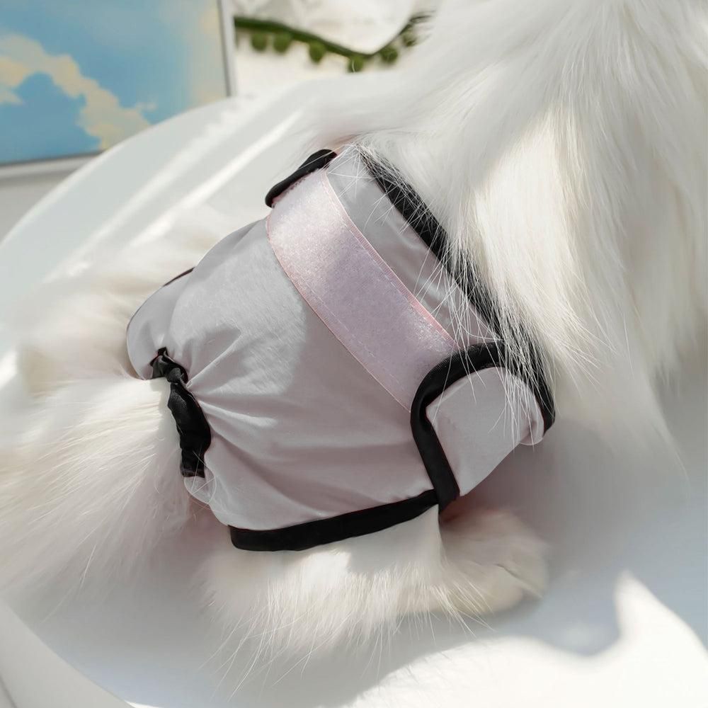 Washable Female Pet Nappy Diaper Dog Cat Physiological Pants Gray - XL — image 5