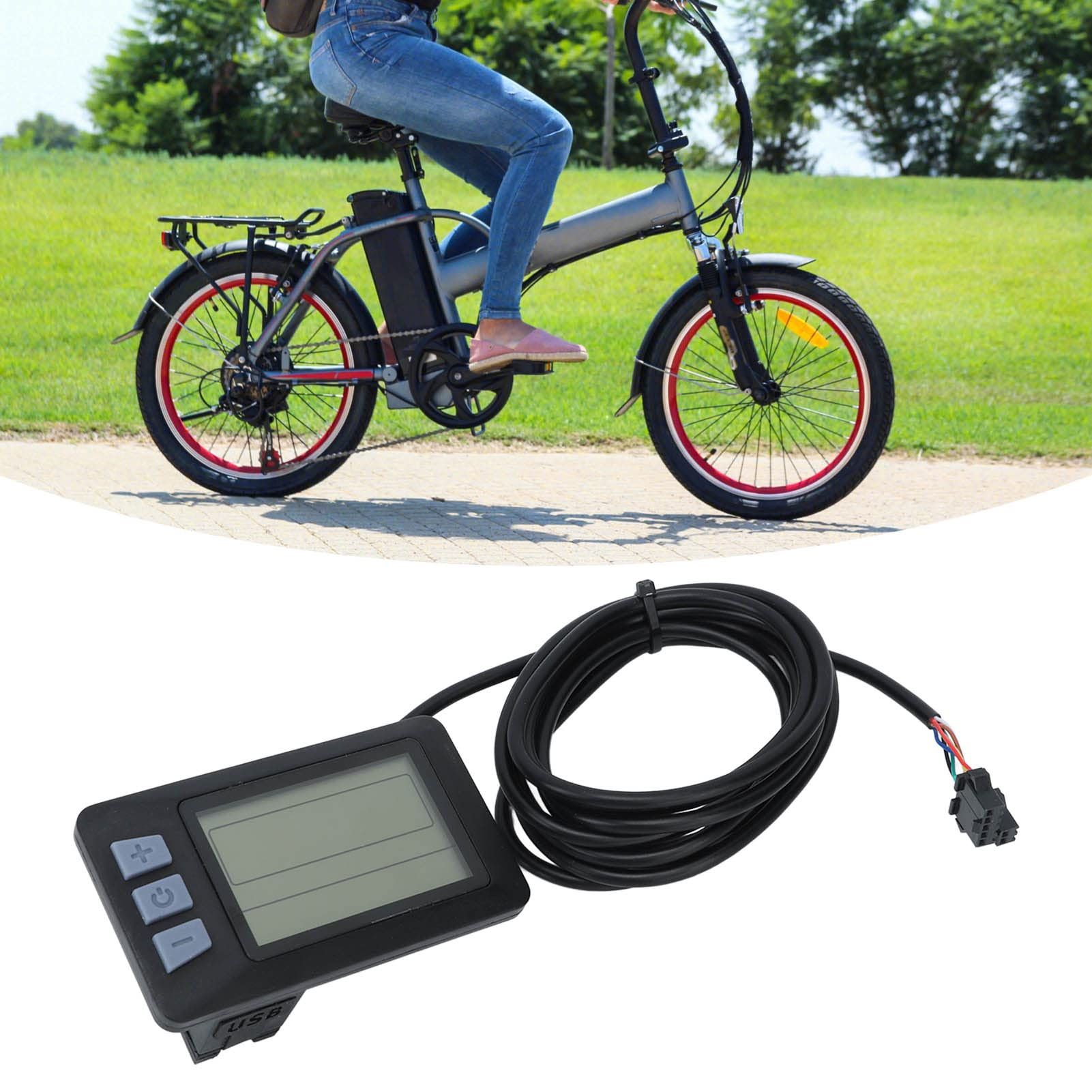 Electric Bike LCD Display, Multi Function Bicycle Speedometer Odometer Waterproof Bike Display Meter Control Panel — image 5