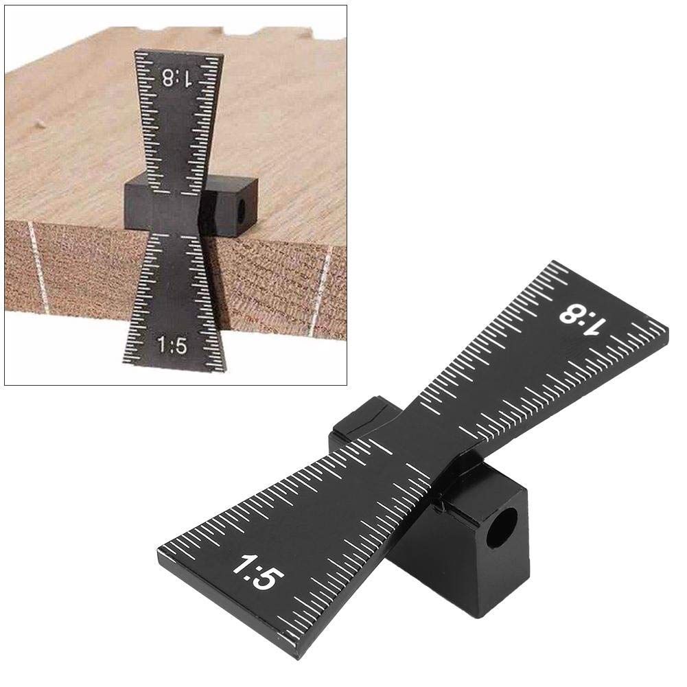 Dovetail Marker, Aluminum Alloy Dovetail Marking Jig, Woodworking Dovetail Ruler Marker, Dovetail Jig Guide for Cork,(1:5 1:8) โ image 2