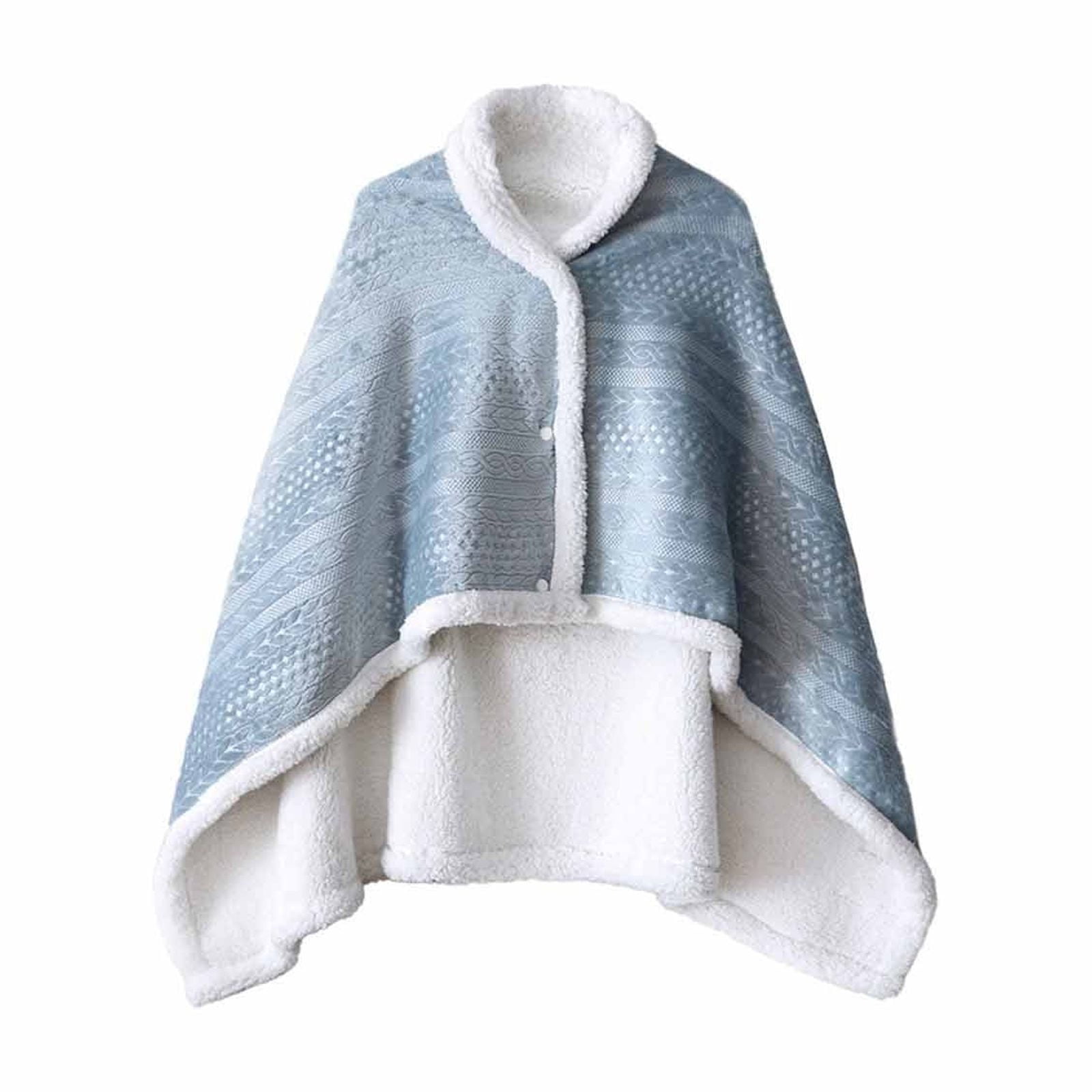 Double-Sided Wearable Blanket, Ultra Soft Flannel Shawl Blanket, Reversible Blanket for Women and Men, Throw Blanket for Home, Travel, Warm Present (31.5×47.2 — image 2