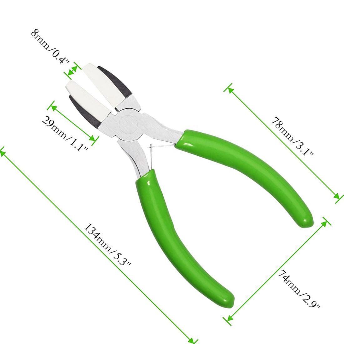 Double Nylon Jaw Pliers 5 Inches with Extra Nylon Jaws Wire Straightener Pliers with Double Leaf Spring Jewelry Making Tool for — image 2