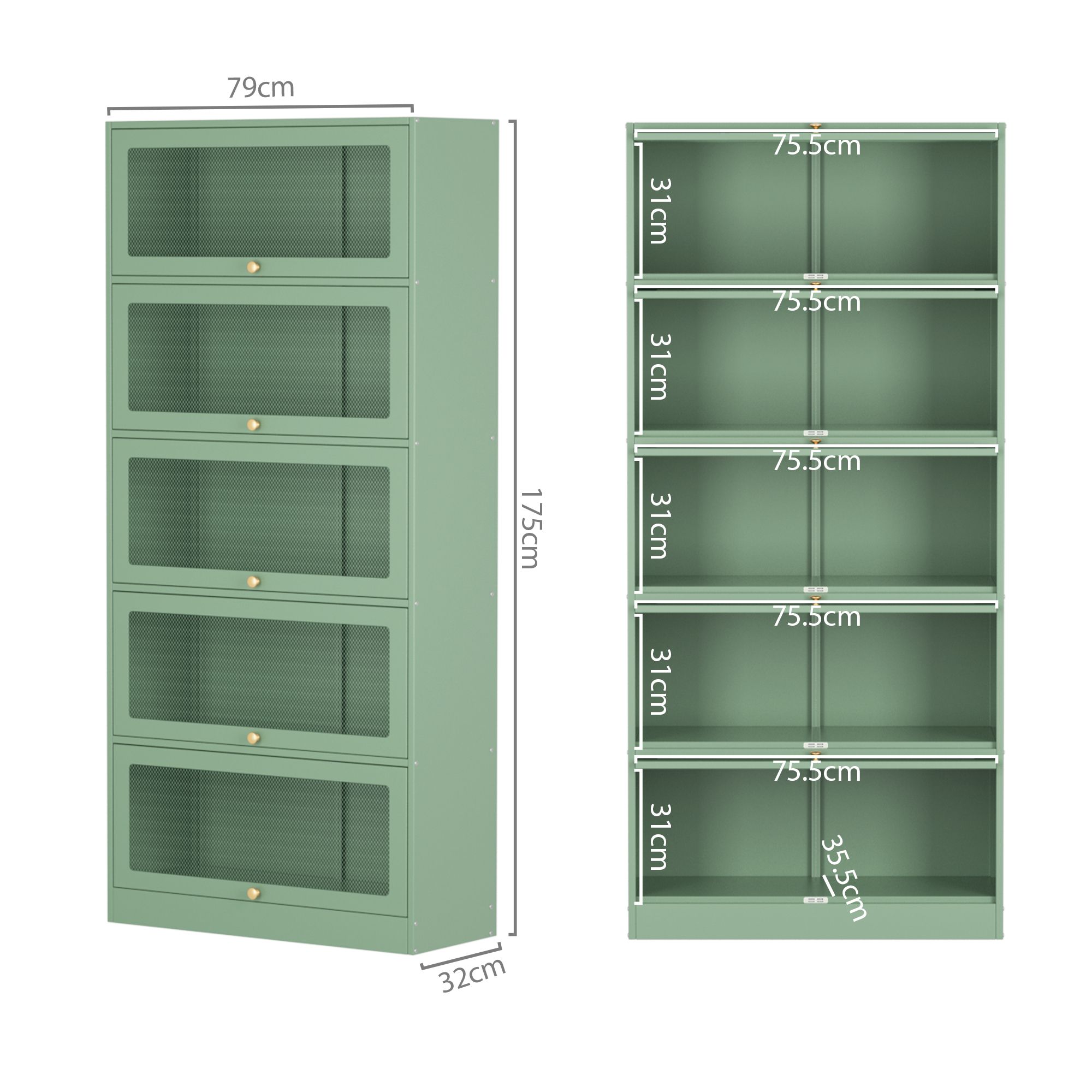 Artiss Buffet Sideboard Metal Cabinet - ELIA Green โ image 3