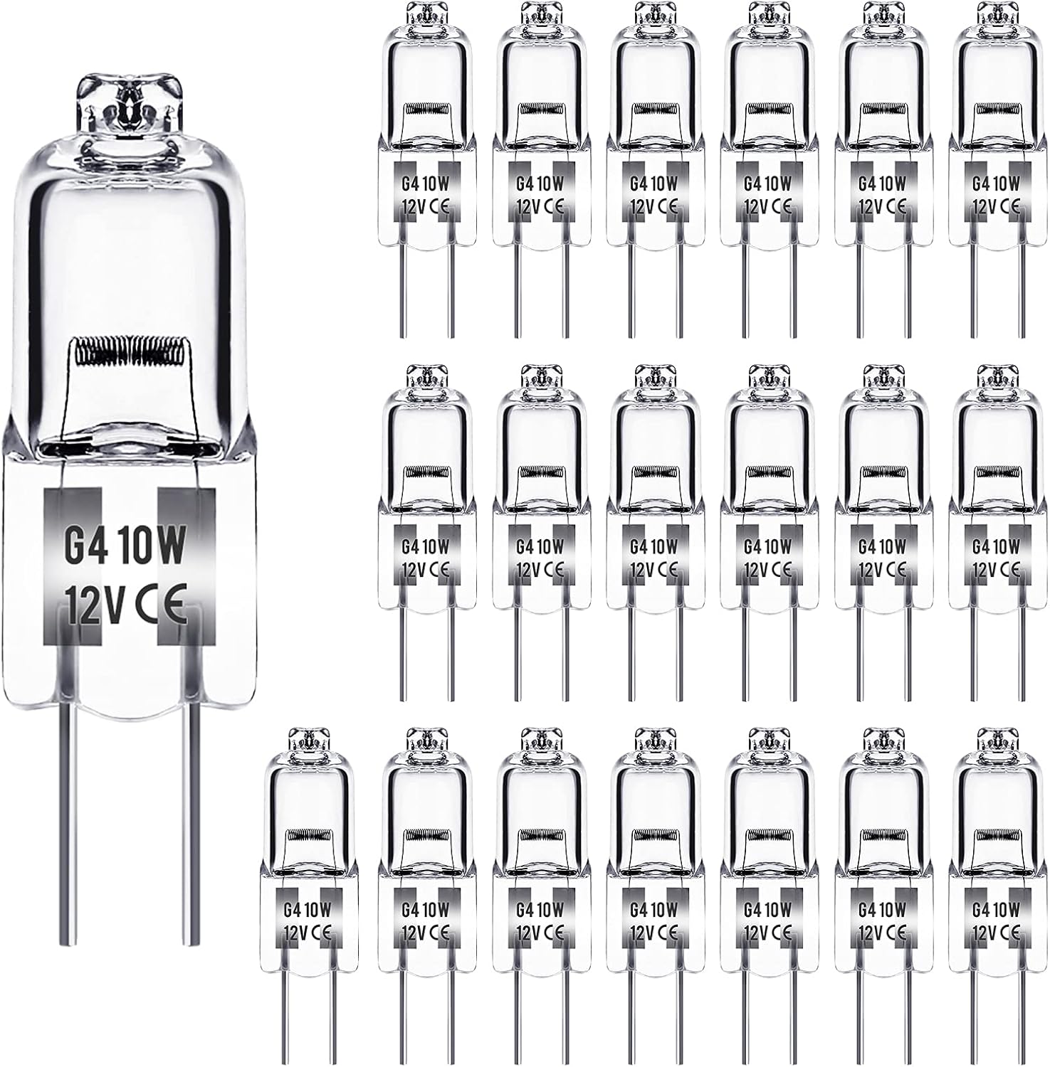G4 halogen lamps 10W 12V - Warm white - 20-pack 10W 20pcs 10W