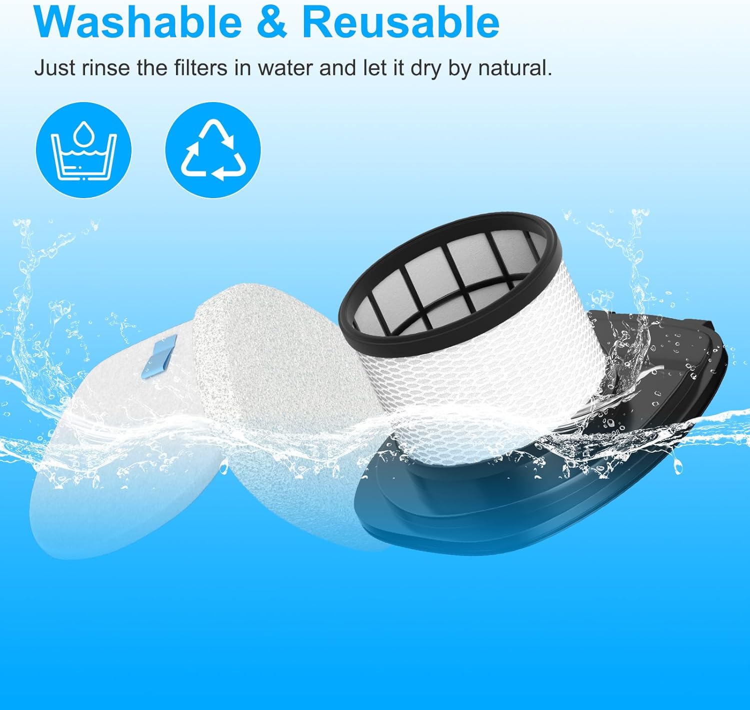 IX141 Filters Fit for Shark IX141 IX140 IZ140 IX142 IZ140C IZ142 UZ145 IZ141C IX141H WZ140 WZ250 Stick Vacuum, Replace Part 616FJ140 & 617FJ140, 2 Pack Filter — image 6