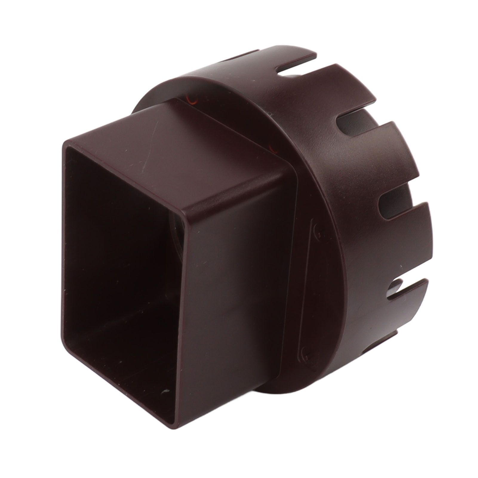 Downspout Adapter Plastic Drain Adapter Replacement Downpipe Converter Connector with Screws Brown L 3x4in โ image 3