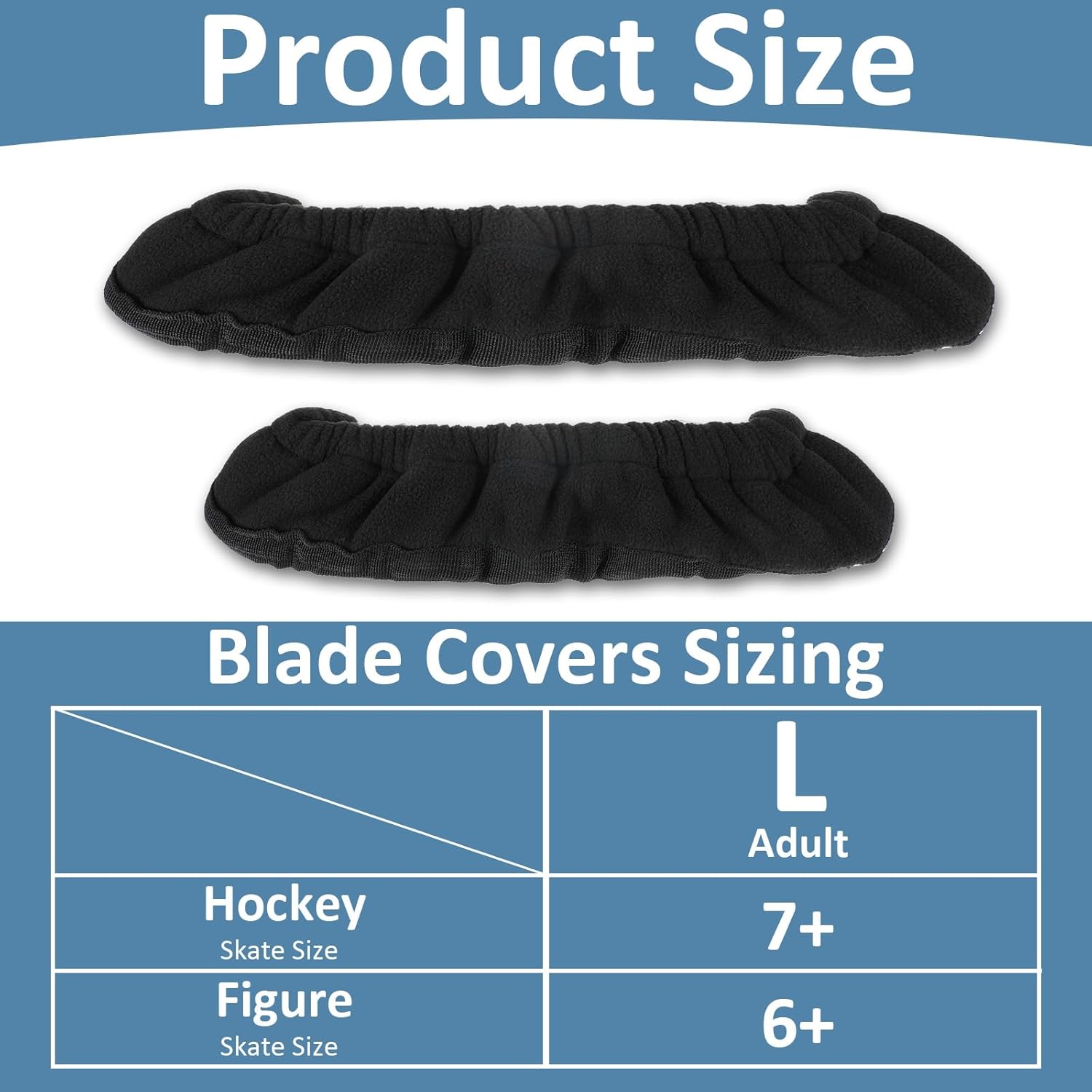 2 PCS Ice Skate Guards, Sports Blade Protector for Hockey Skates, Figure and Ice Skates Blade Covers for Toddler Kids Youth Adults-Men Women Boys Girls Skate