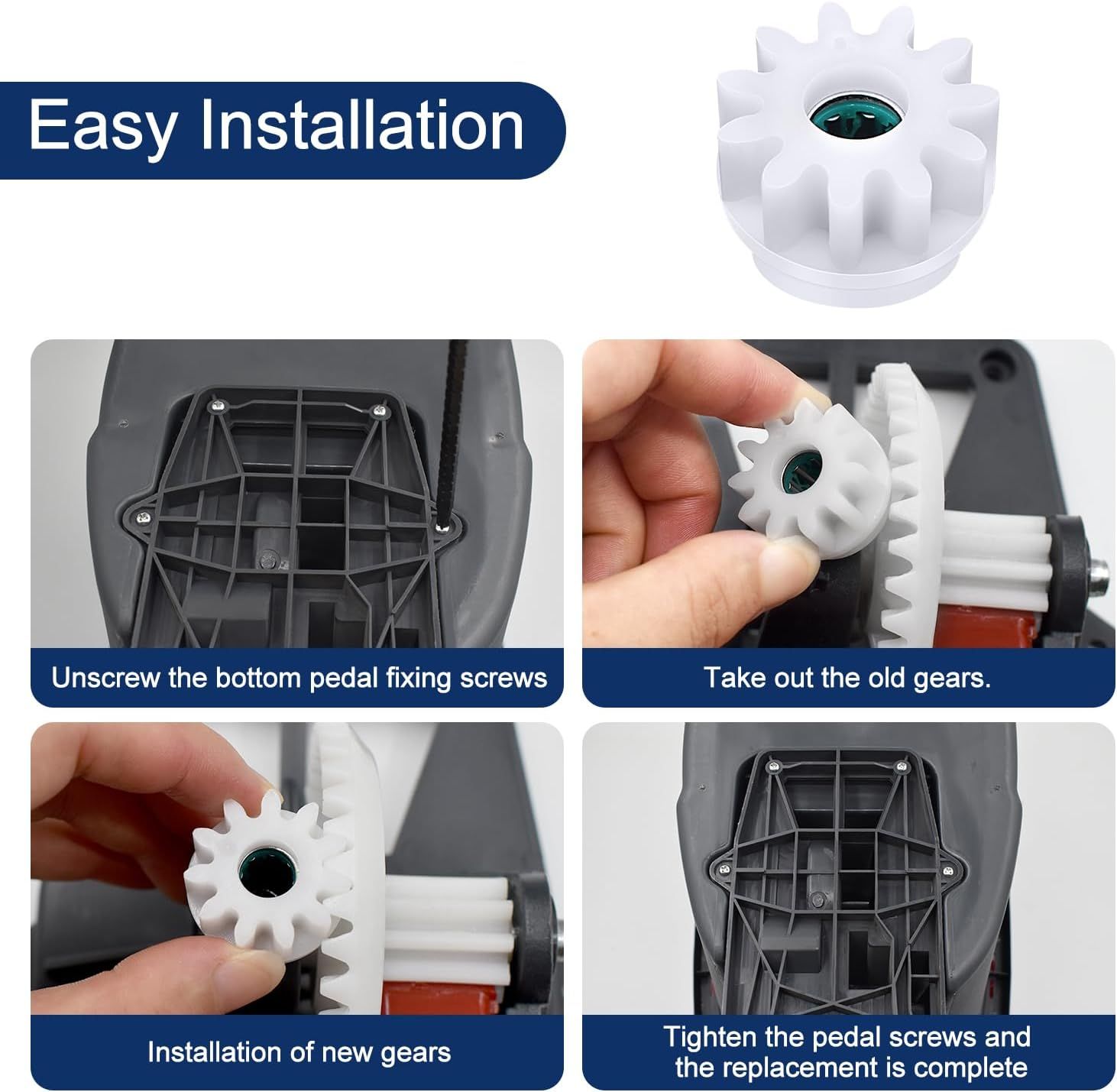 3 Pcs Easy Mop Pedal Broom Spin Replacement One Way Clutch Bearing Bucket Gear Sprockets Repair Compatiable with Oceda/Vilida and Market 90% Spin Mop System — image 6