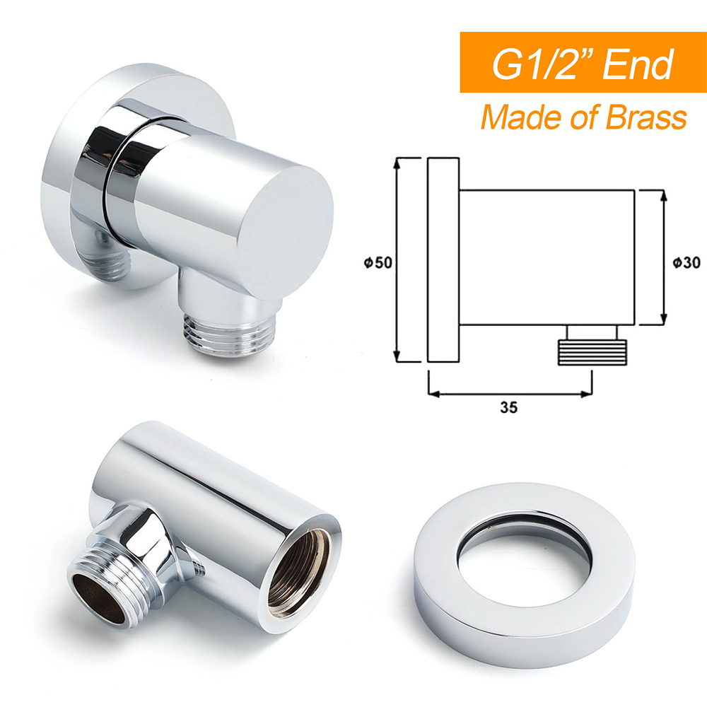 Chrome Square 10" Twin Shower Head Handheld Sliding Rail Set Wall Inlet Diverter โ image 6