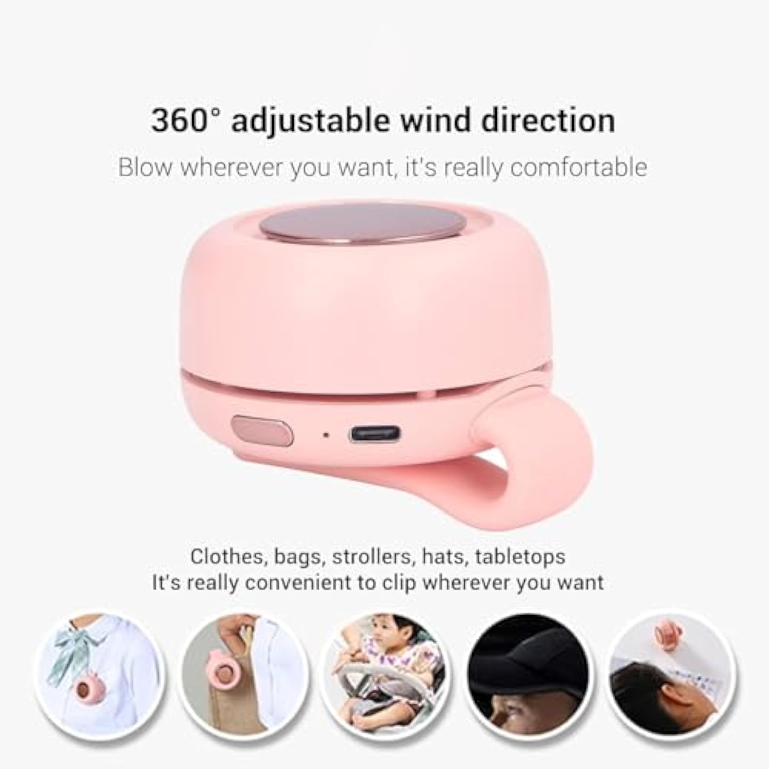 Portable Silent Mini Bladeless Fan Clip On — image 4
